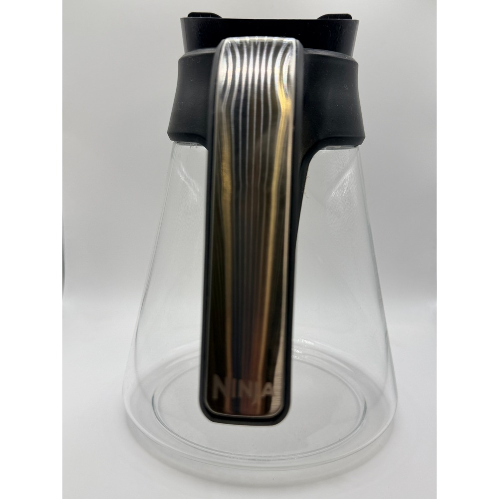 Ninja Glass Coffee Carafe Replacement Black Lid and Handle with Silver Accent